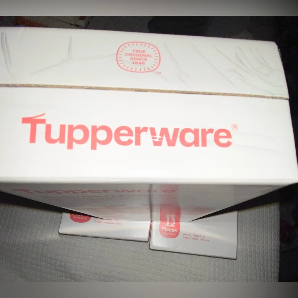 NIB NEW Tupperware Pink Lidded 16 oz 6-Tumbler Cups Set x 3 (3 sets included)